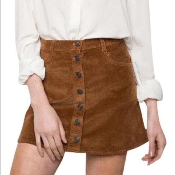 Brandy Melville Dresses & Skirts - Brandy Melville corduroy skirt tan brown small